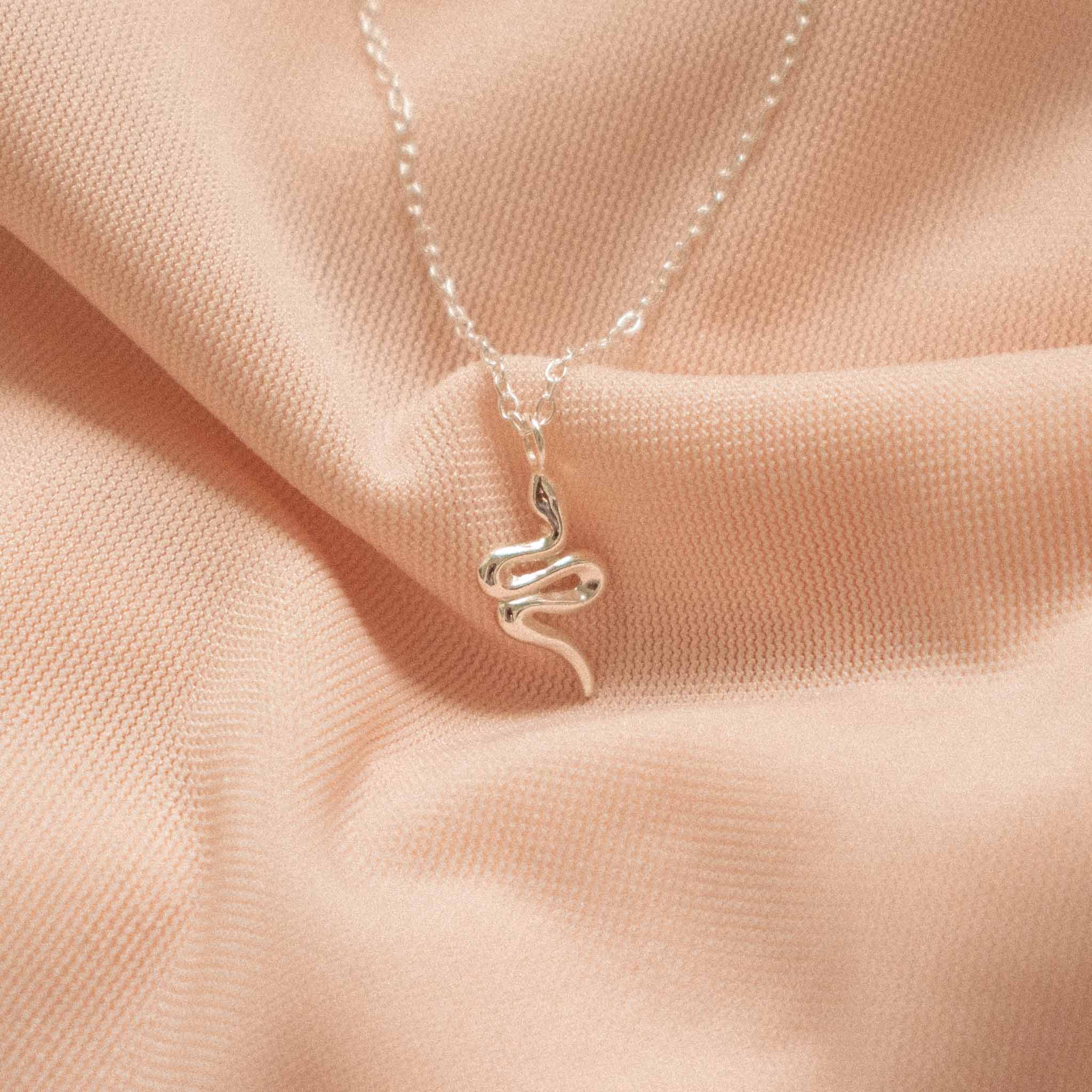 “Ziva" Sterling Silver Snake Necklace