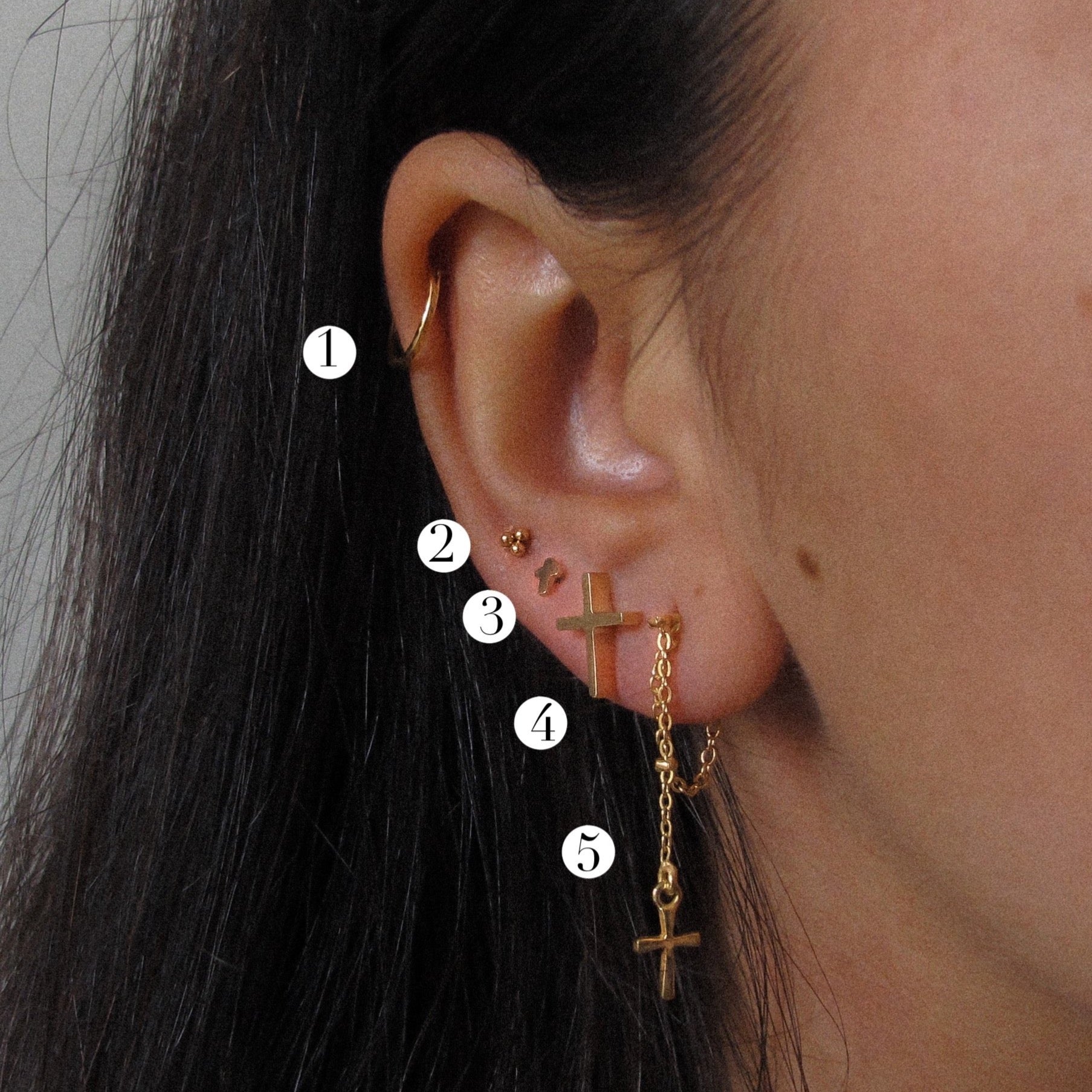 "Malika" Sterling Silver Chain Earring