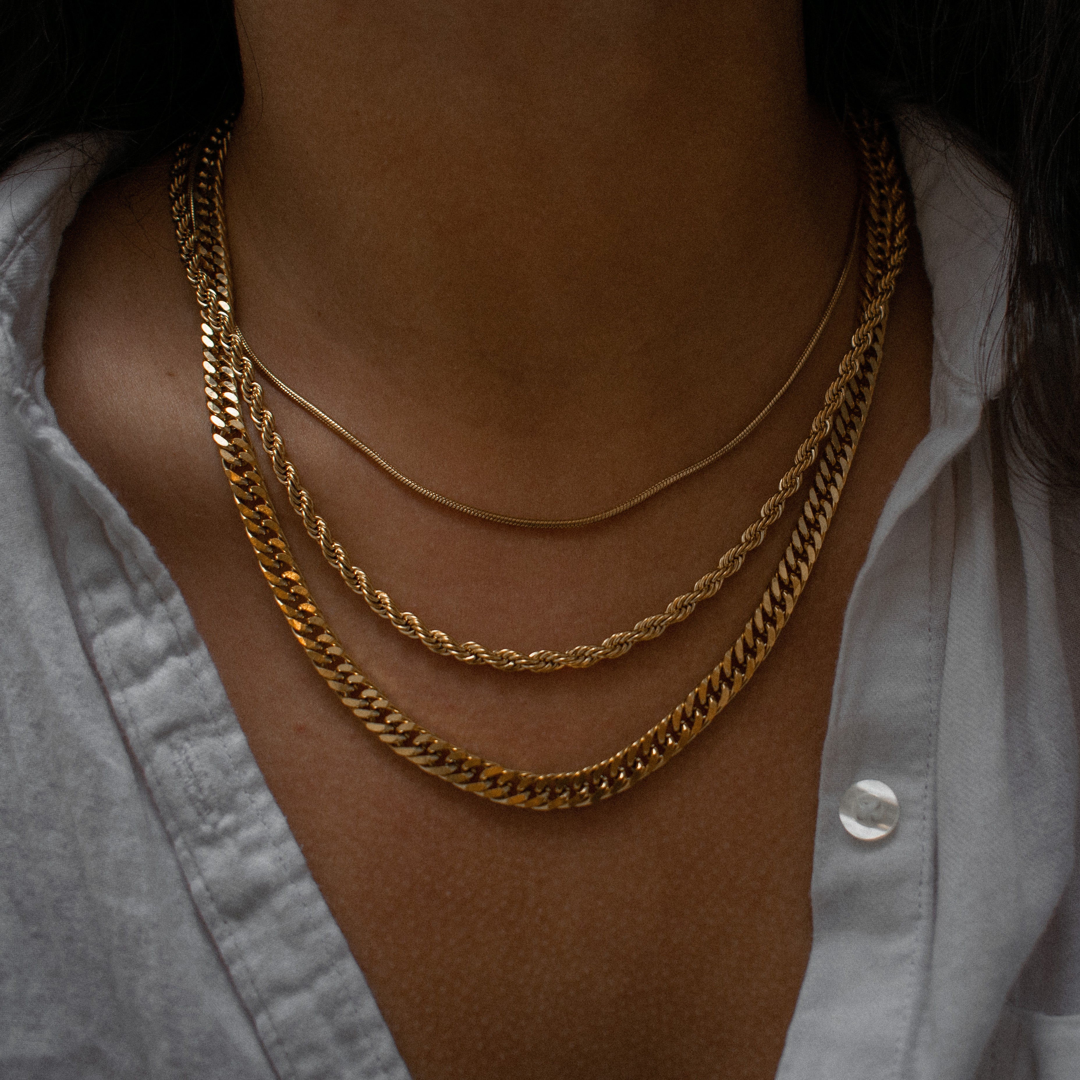 “Cori” Short Snake Chain Necklace