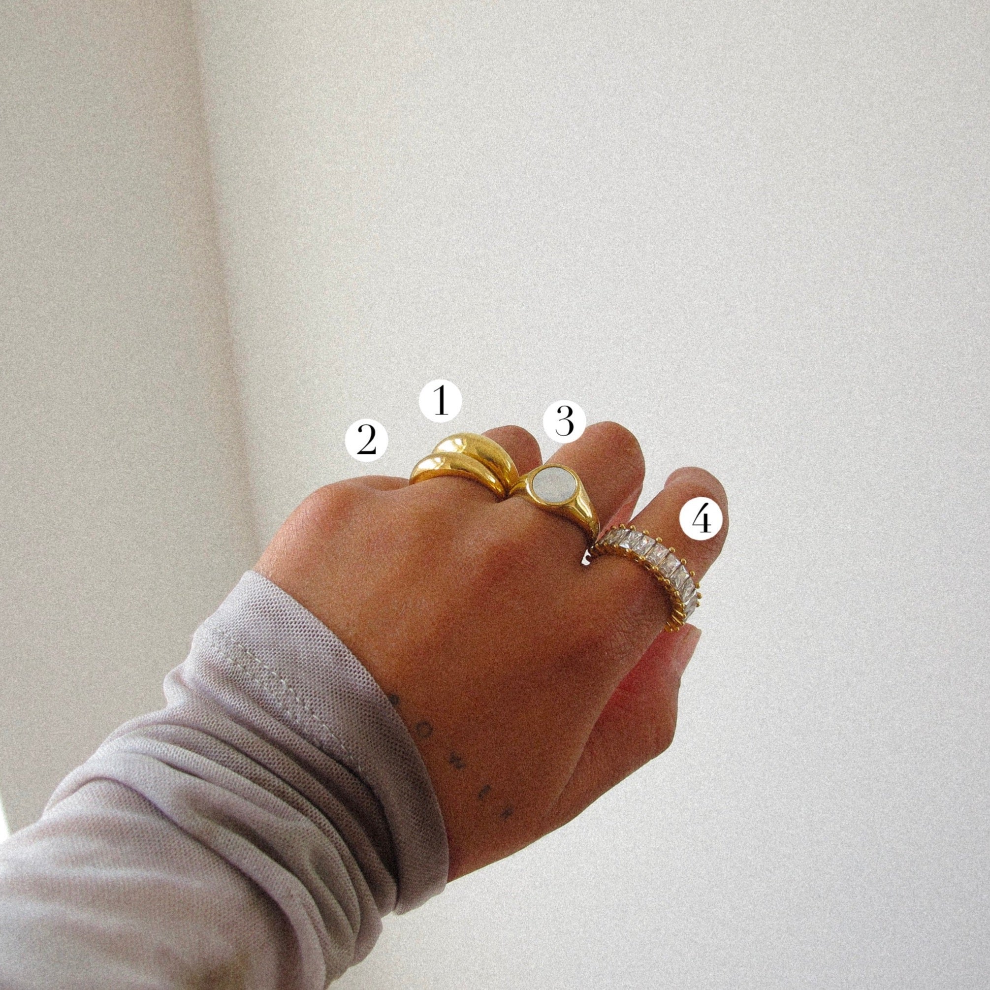 “Christine” Baguette Ring