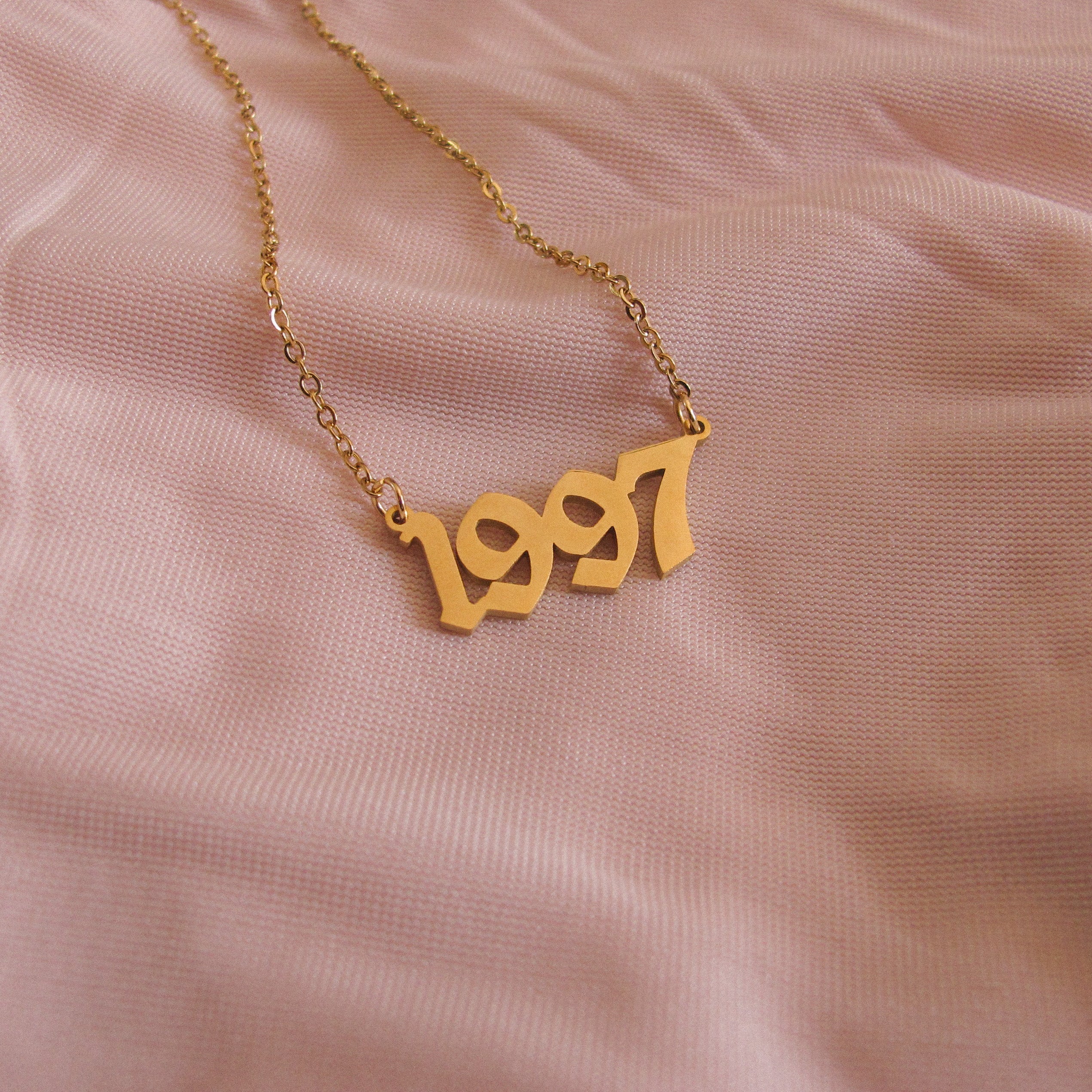 Clearance “90s Baby" Birth Date Necklace