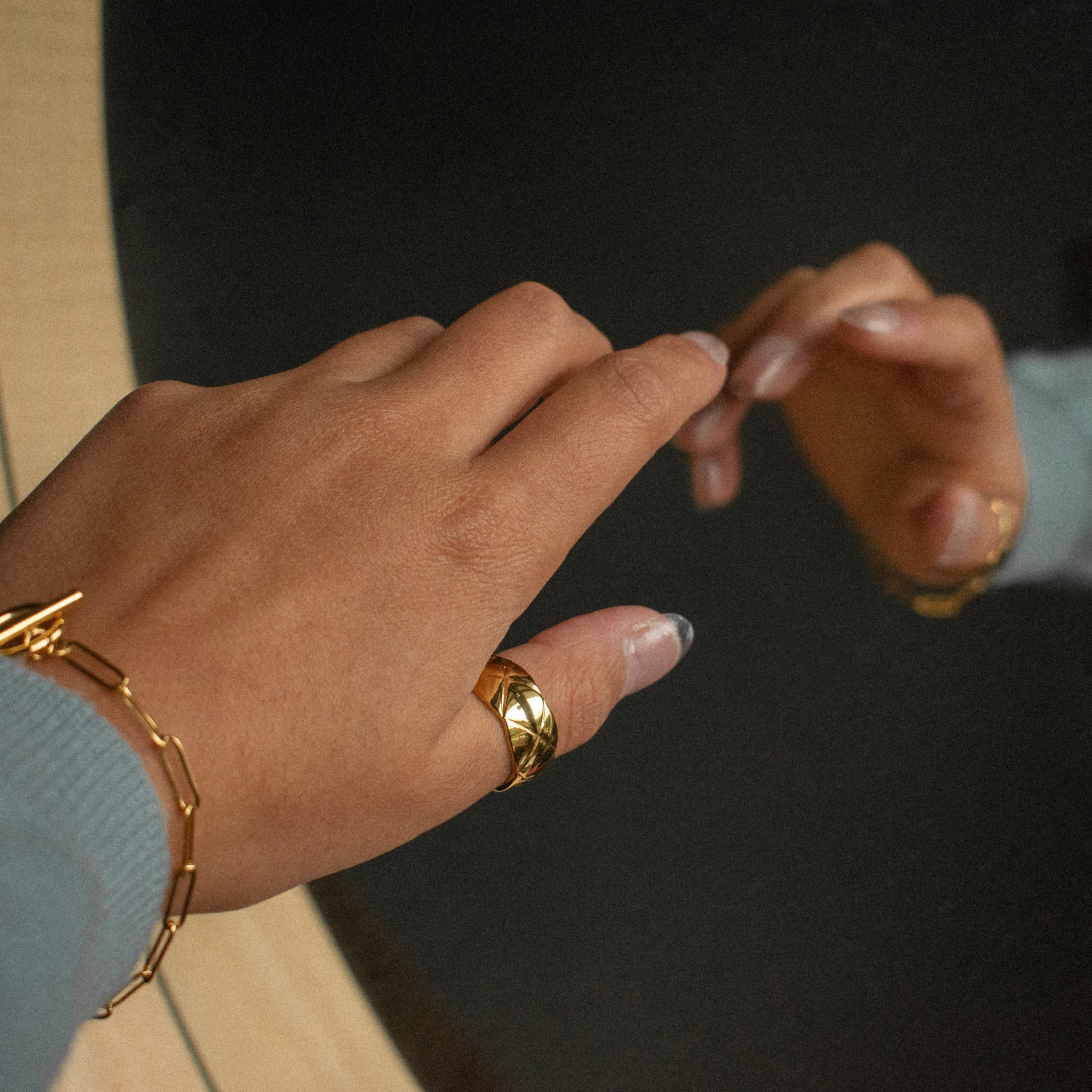 “Julius” Quilted Ring