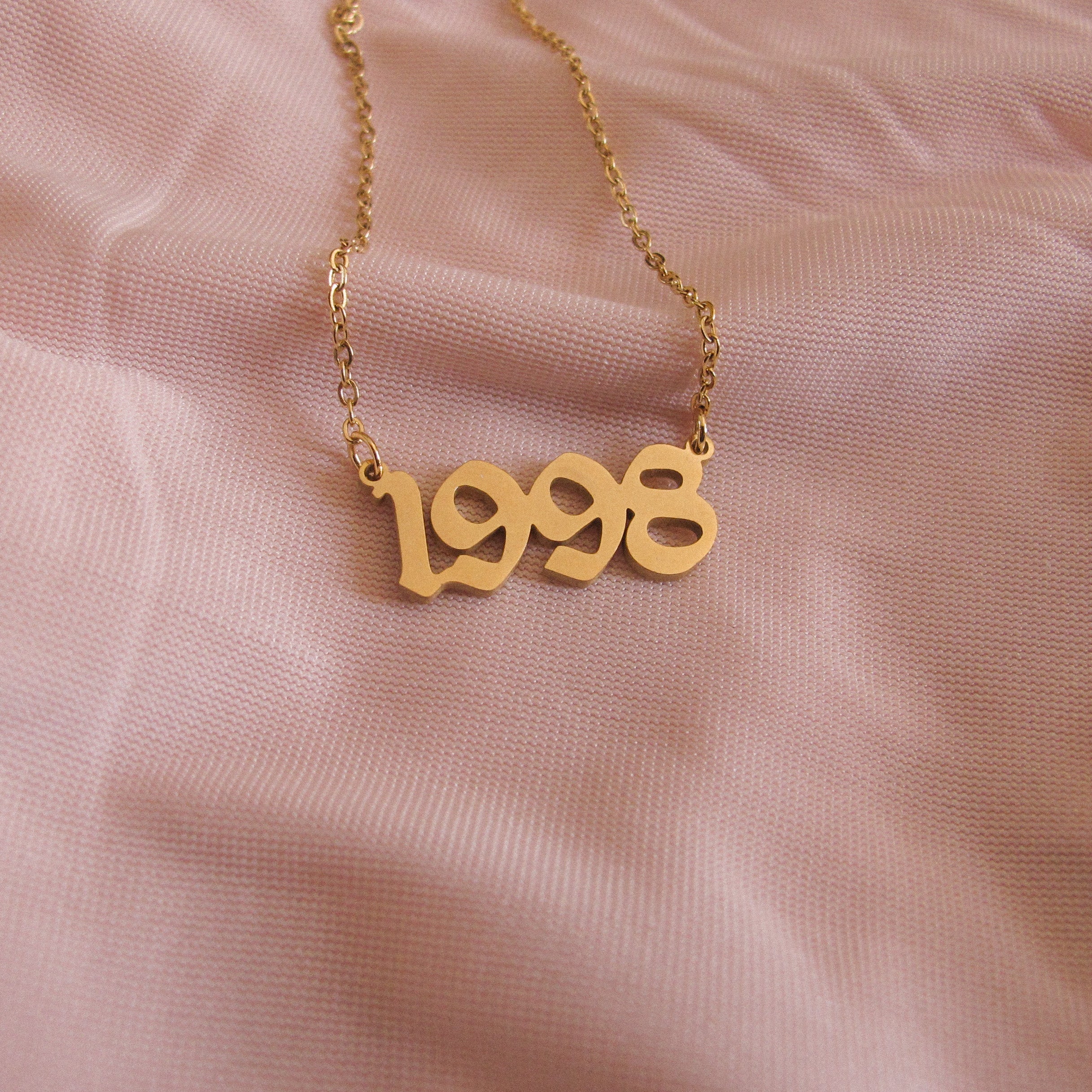 Clearance “90s Baby" Birth Date Necklace