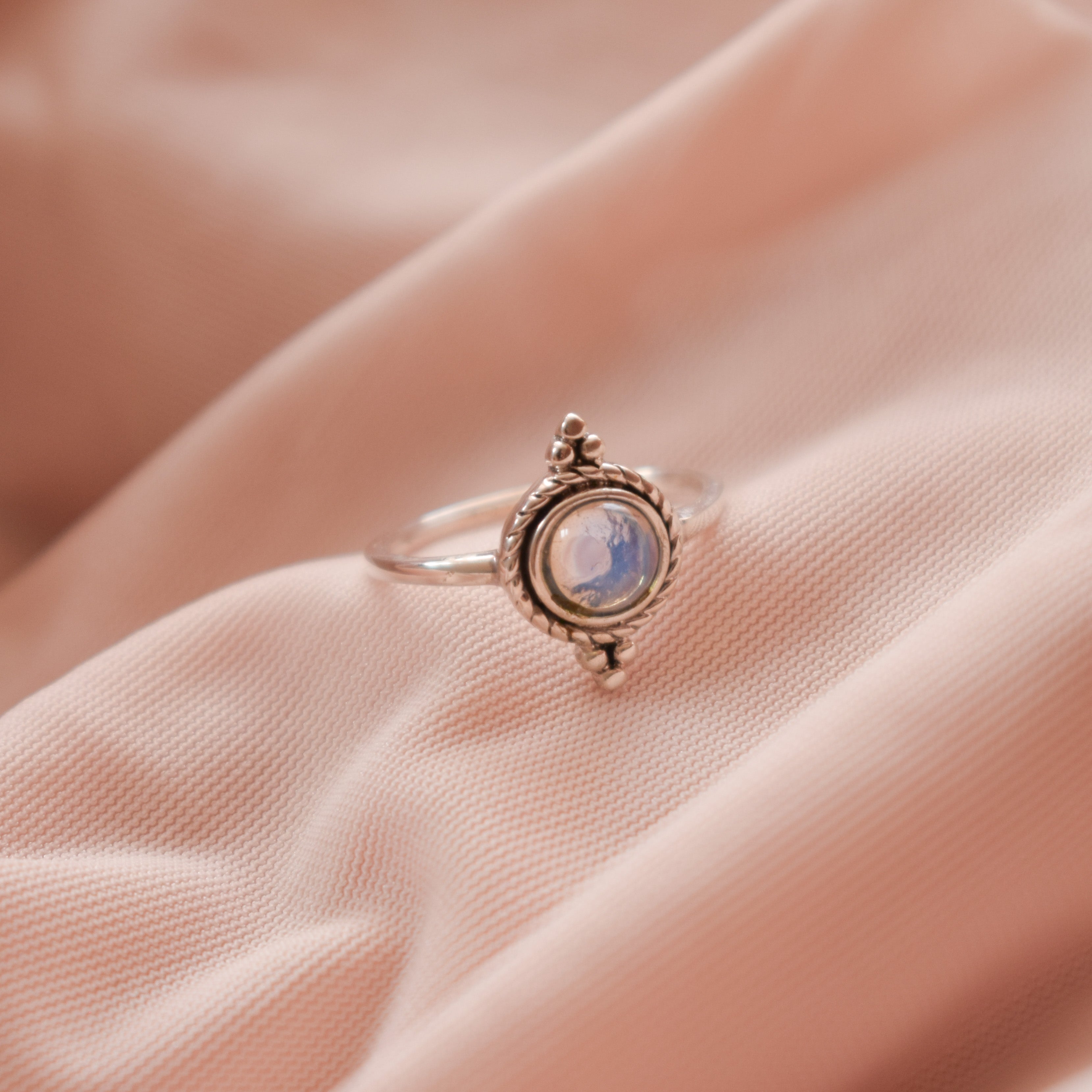 “Fran” Sterling Silver Moonstone Ring