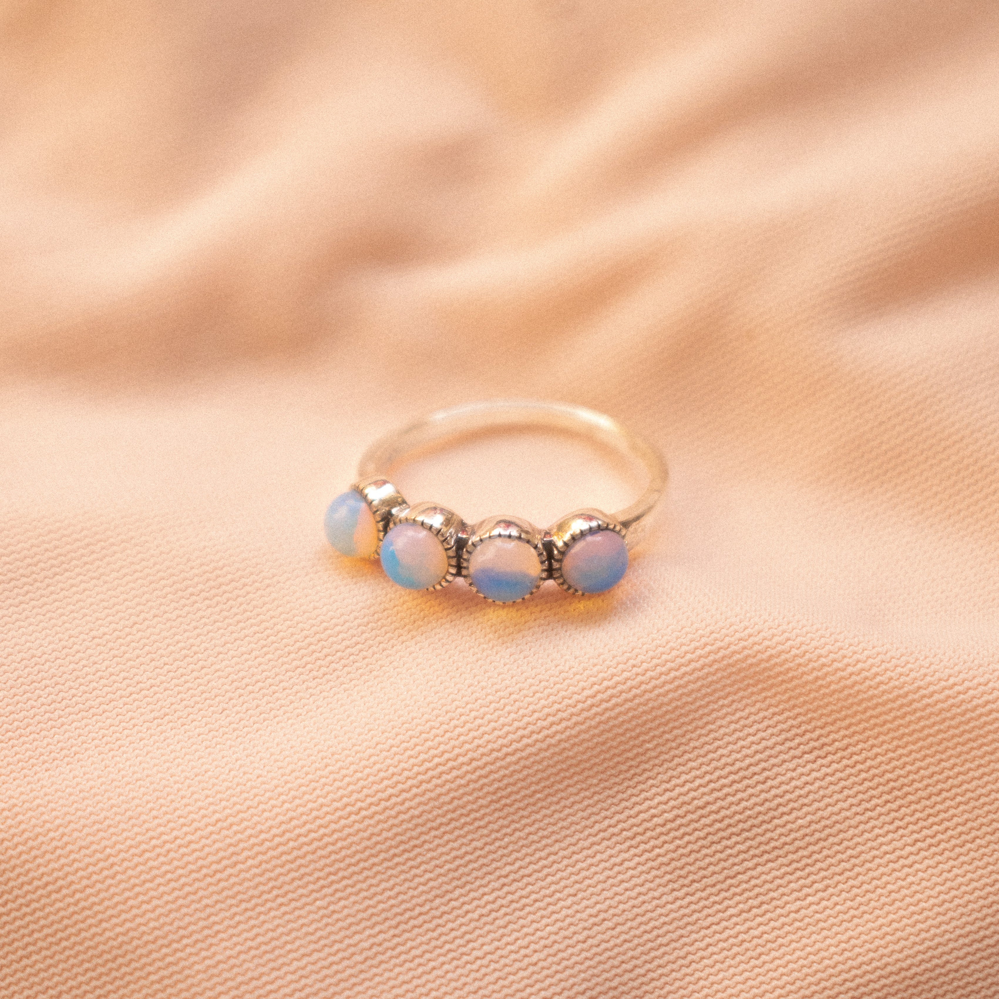 "Forget Me Not" Sterling Silver Moonstone Ring