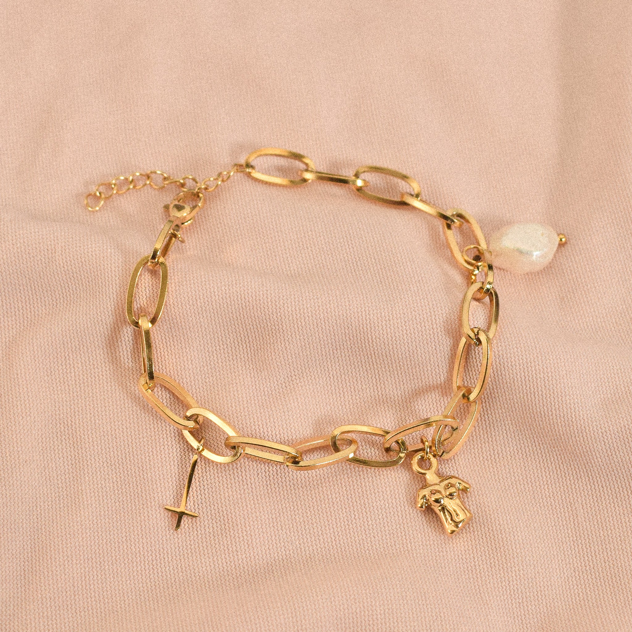 "Adina" Trio Charm Bracelet
