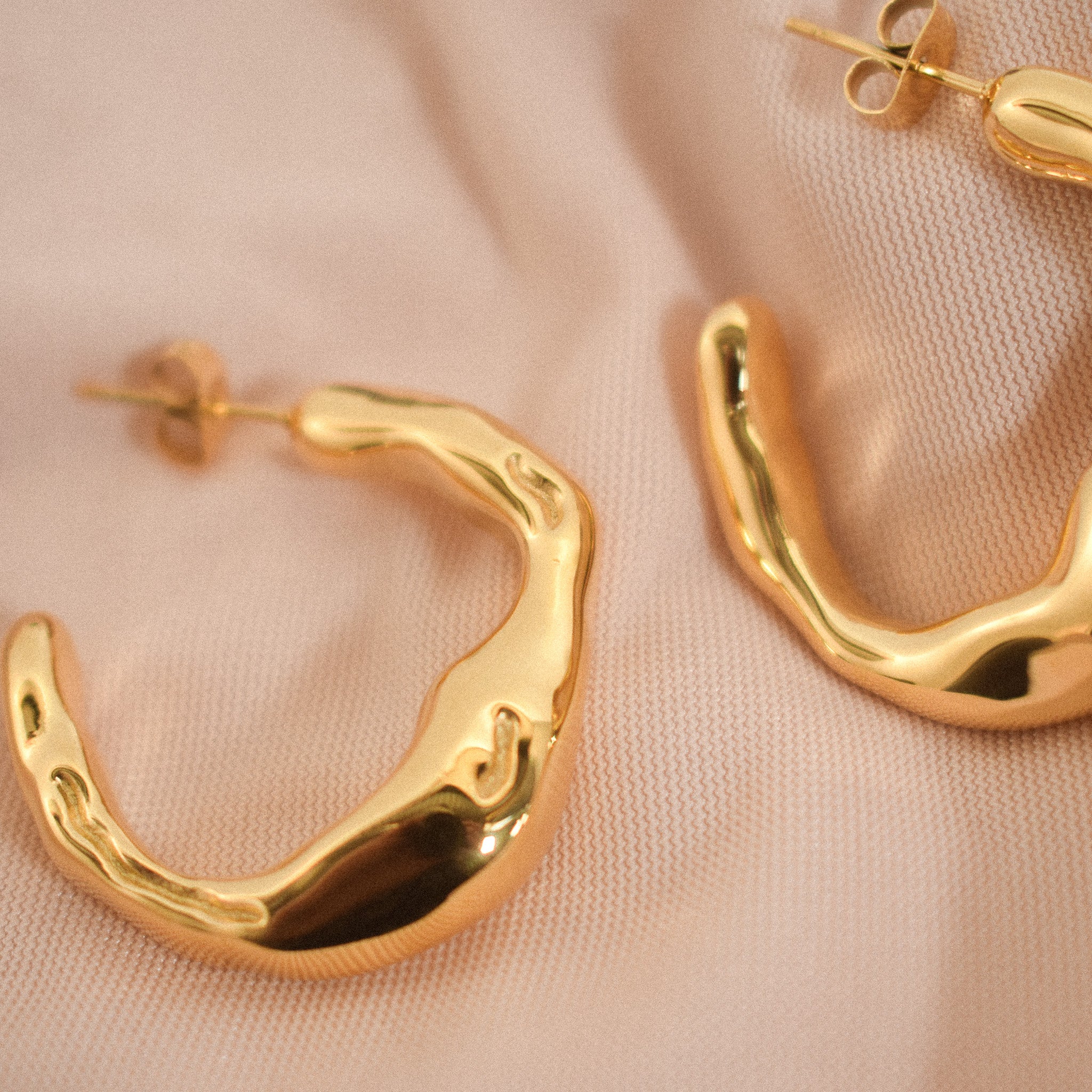 "Phoebe" Large Abstract Hoops