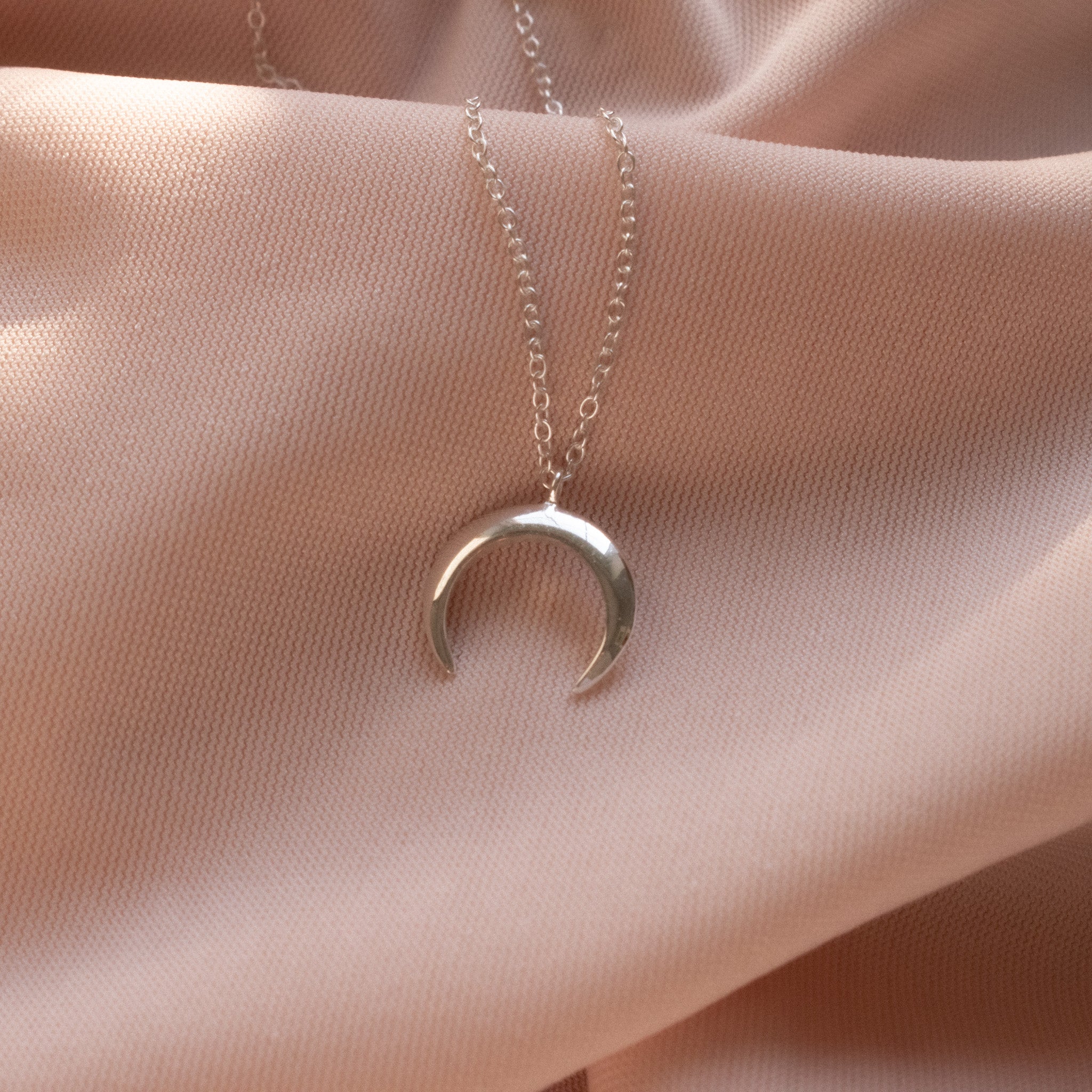 "Astrid" Sterling Silver Moon Necklace
