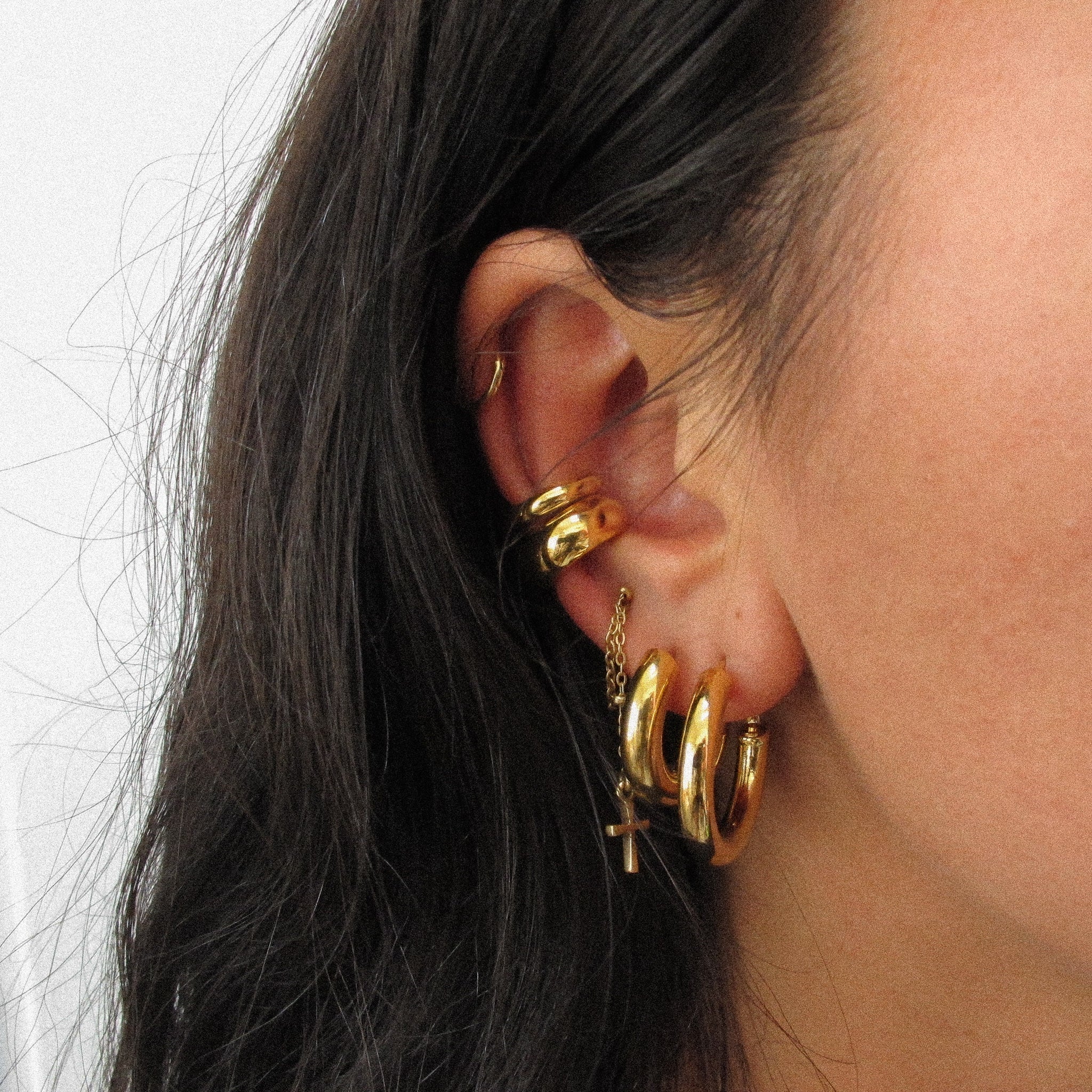 "Malika" Sterling Silver Chain Earring