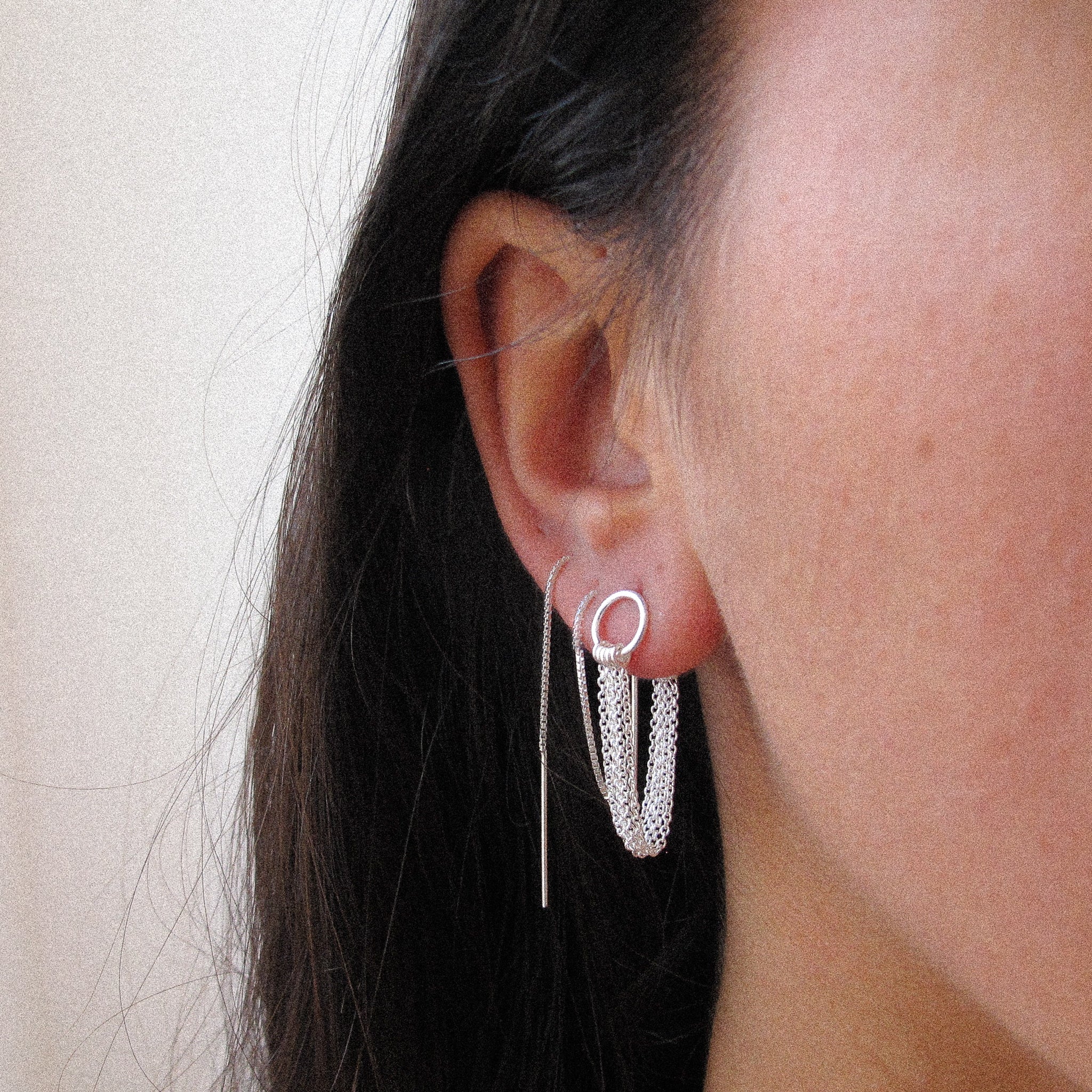 “Kasi” Silver Chain Earrings