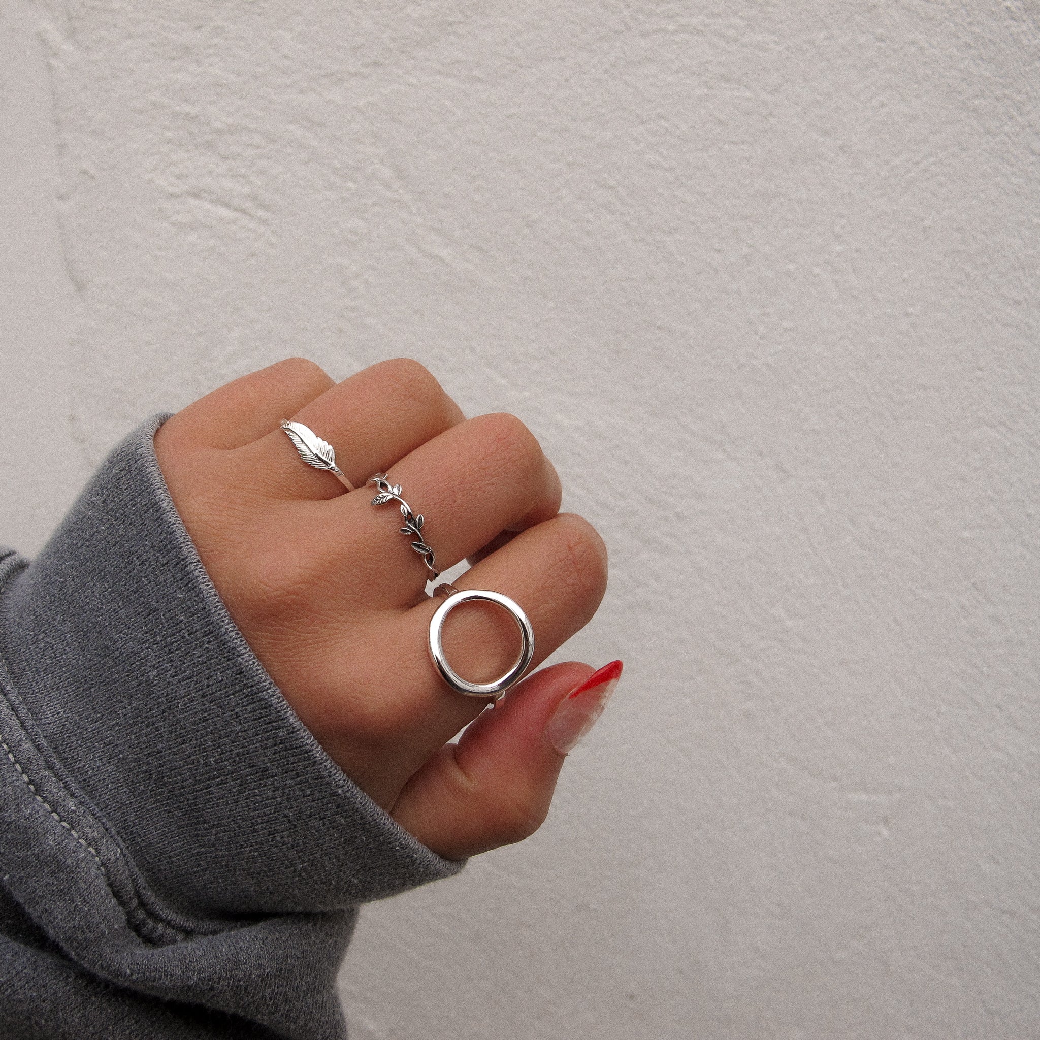 "Juno” Leaf Sterling Silver Ring