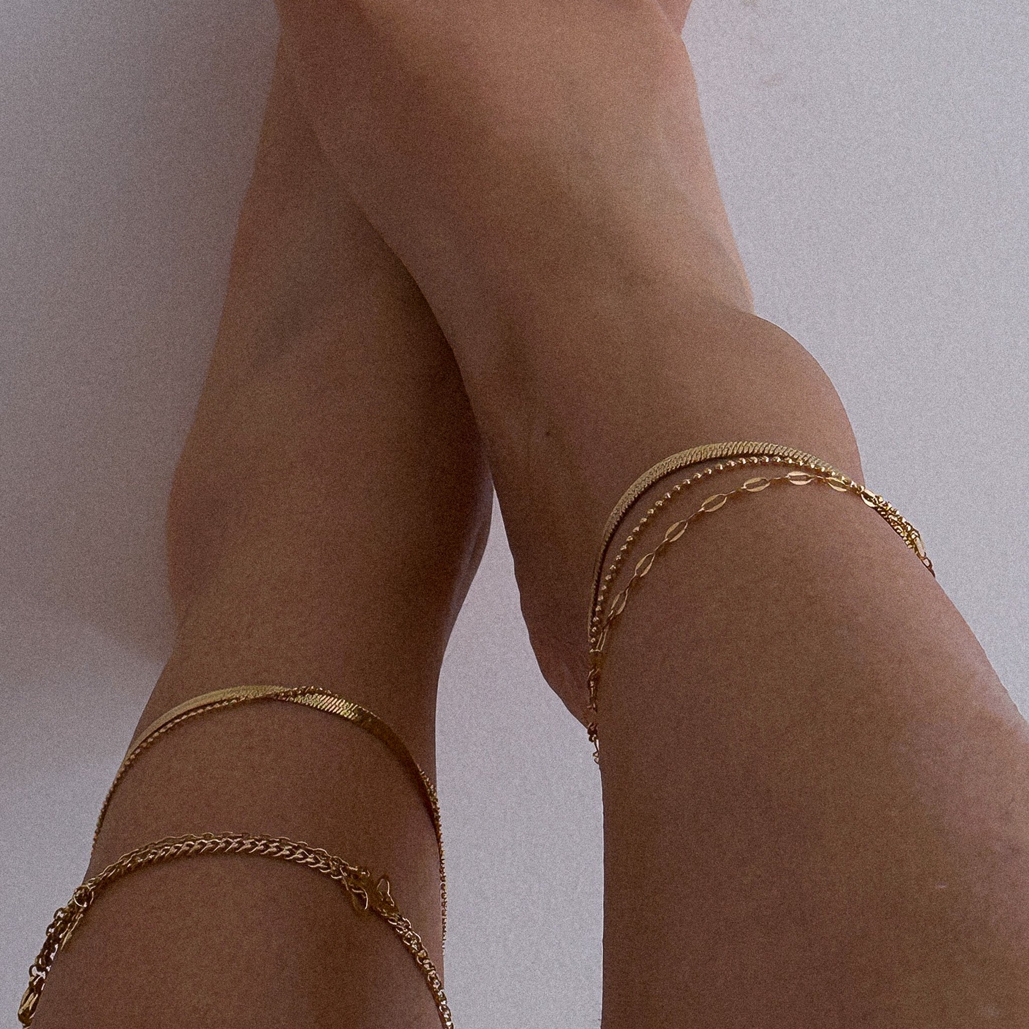 “Medora” Double Snake Chain Anklet