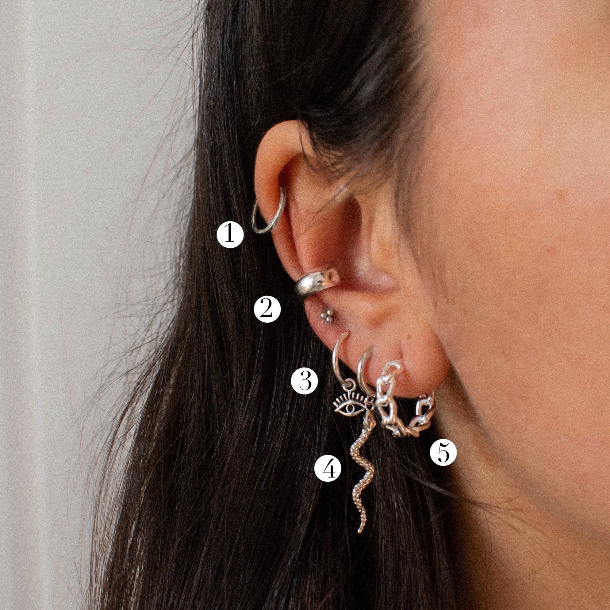 "Gabriella” Sterling Silver Chain Earrings