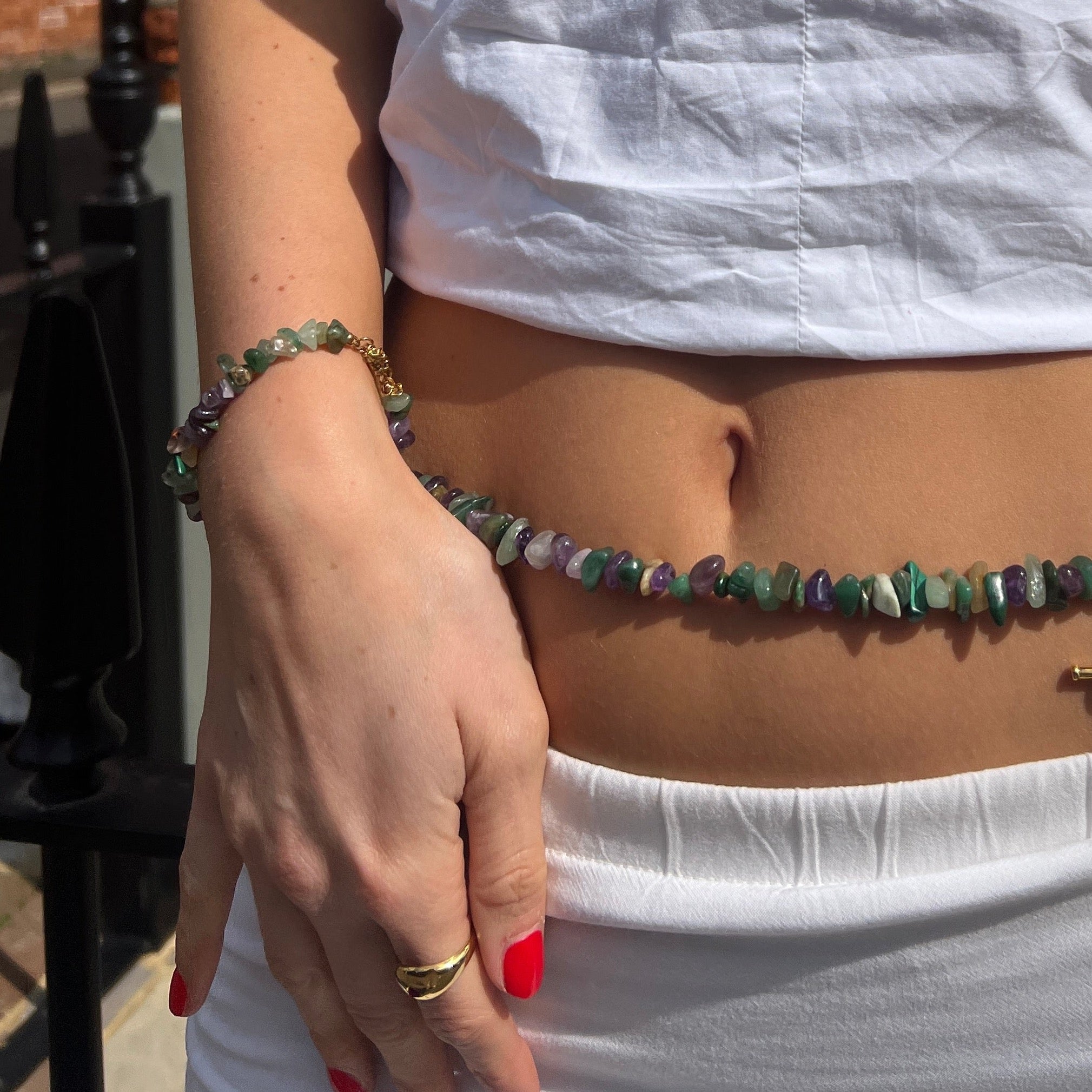 "Claudia" Natural Stone Belly chain
