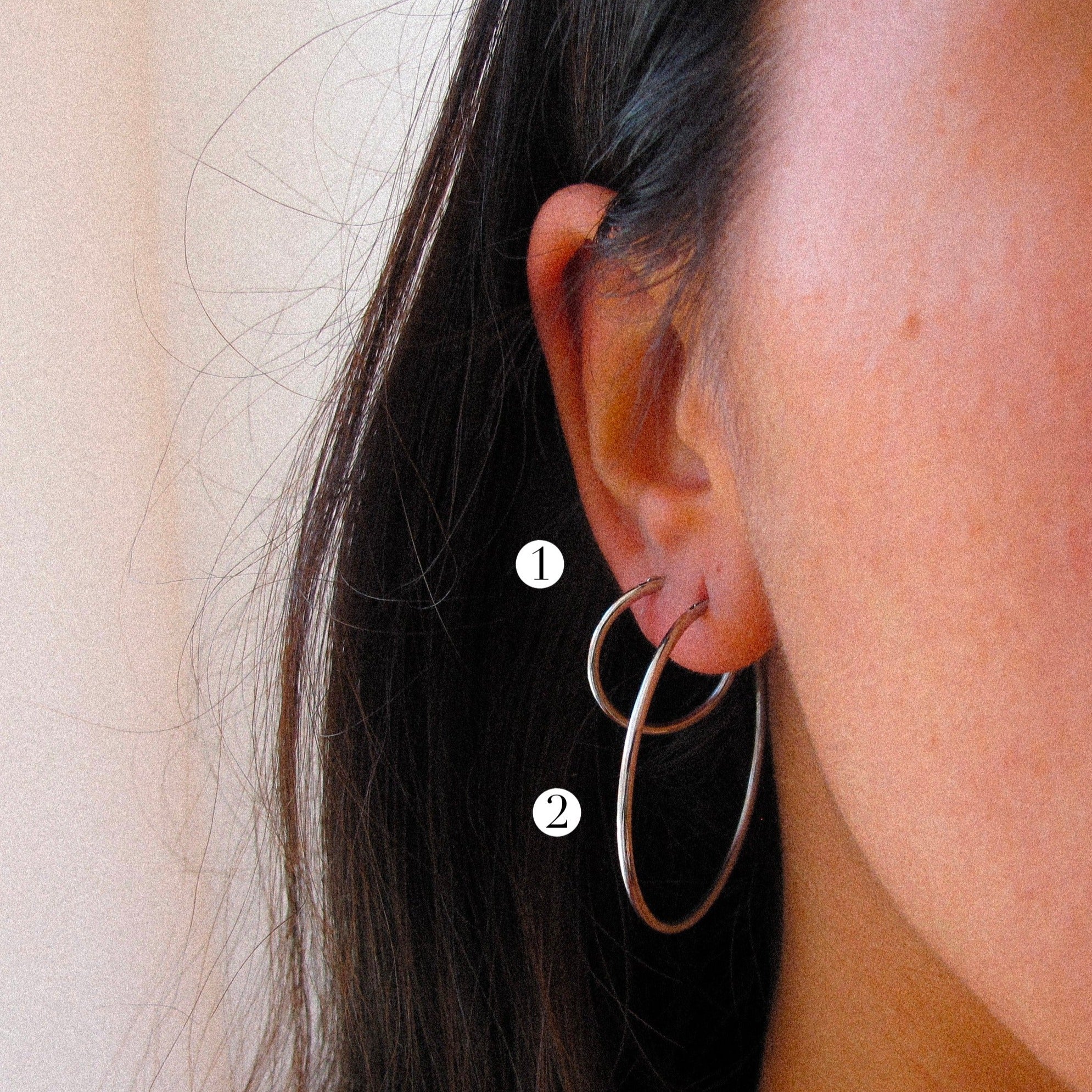 "Zoe” Silver Hoop Earrings