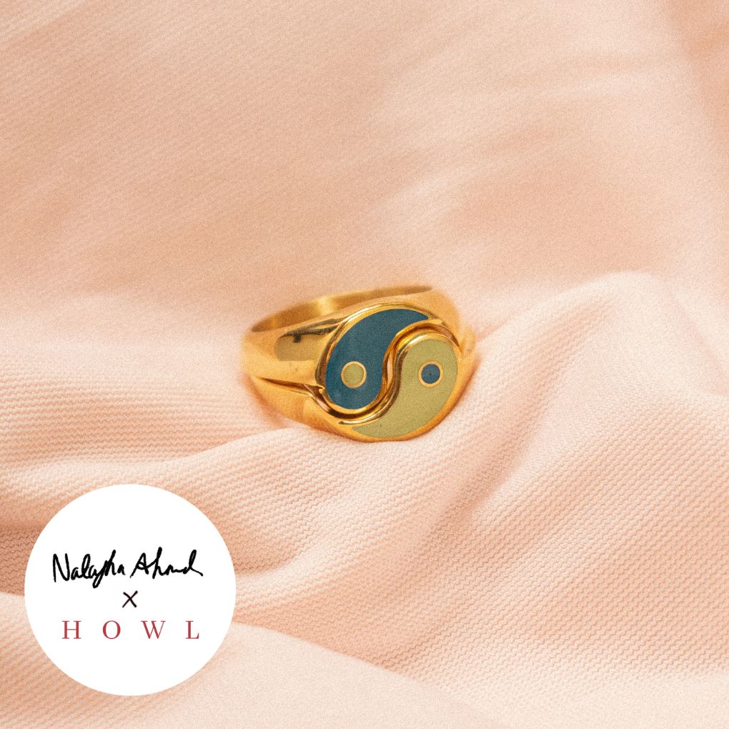 "Balance" Green Yin Yang Ring