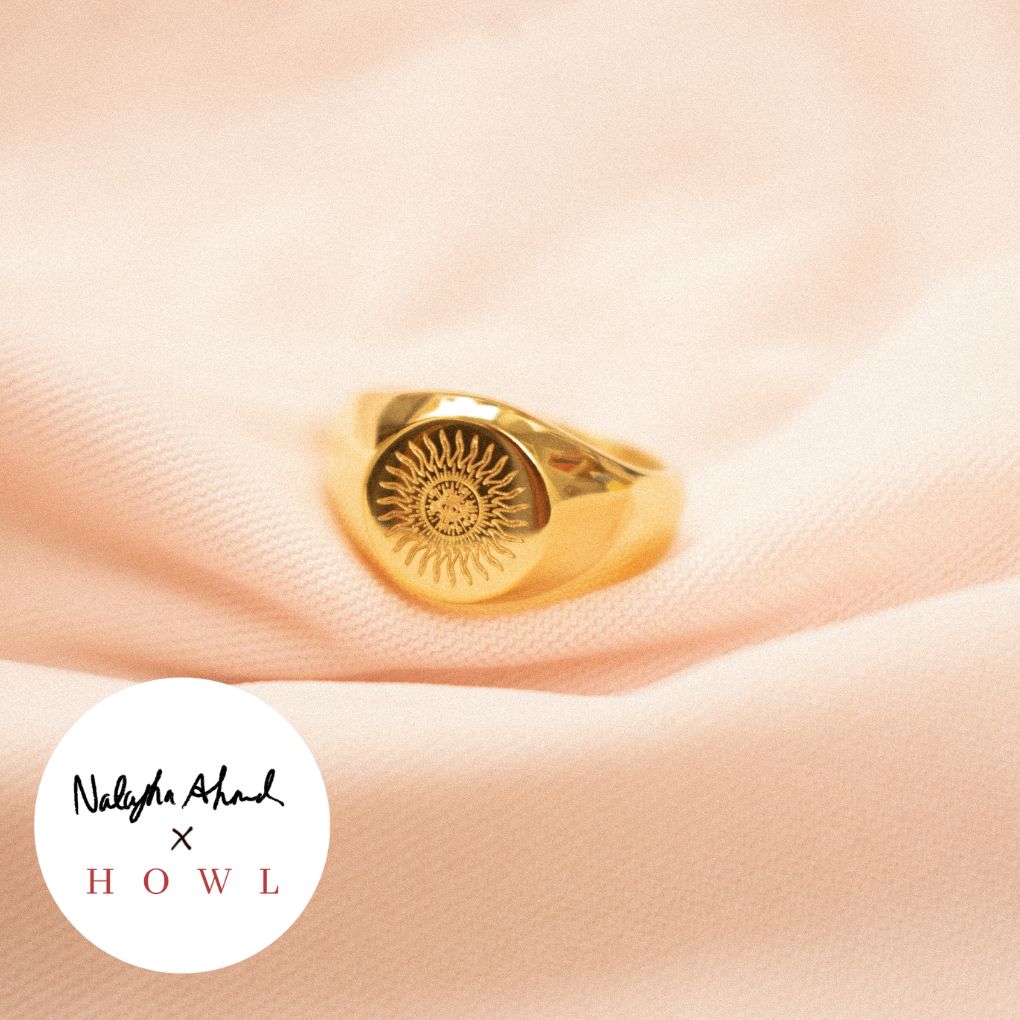 "Soleil" Sun Engraved Signet Ring