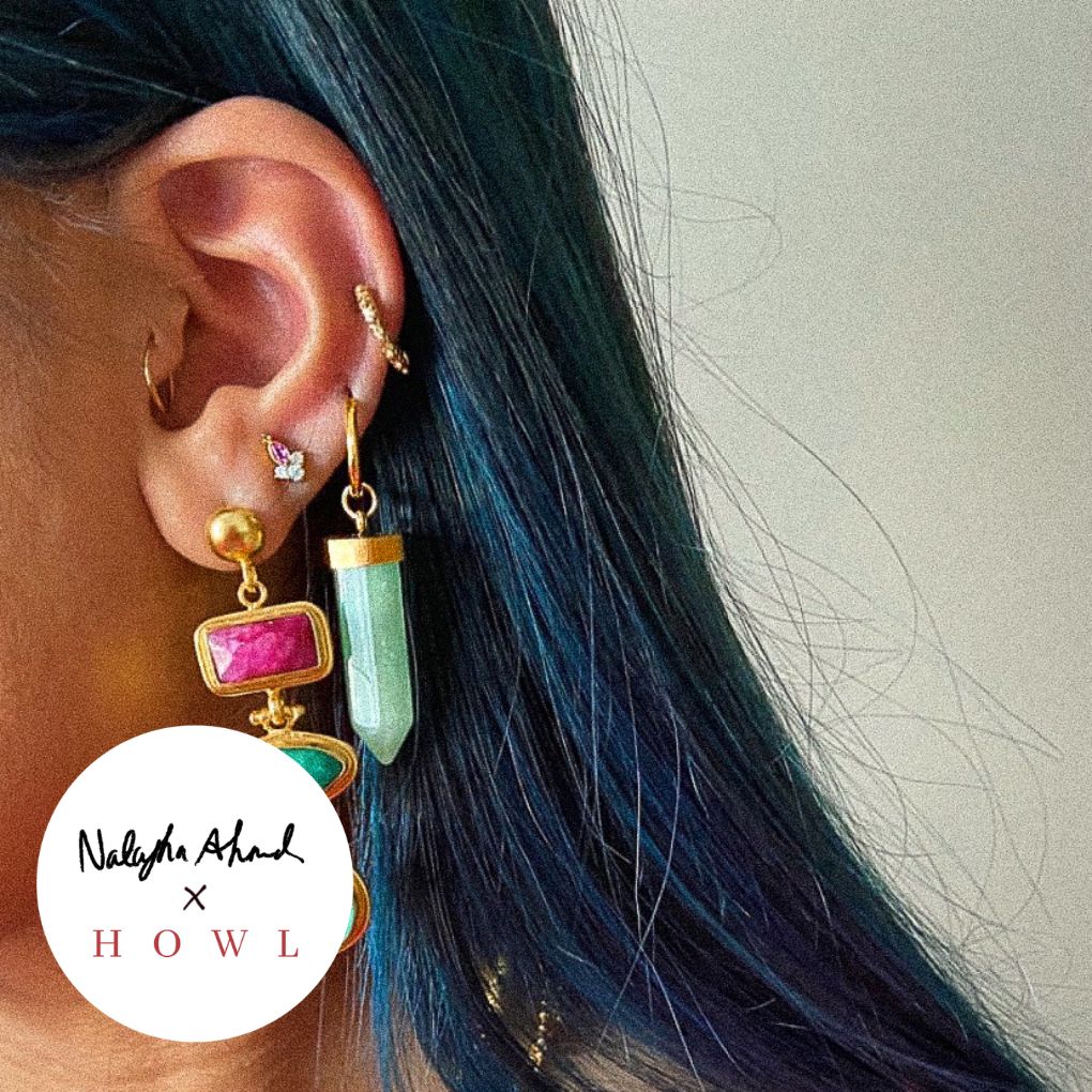 “Jade” Crystal Huggie Earrings