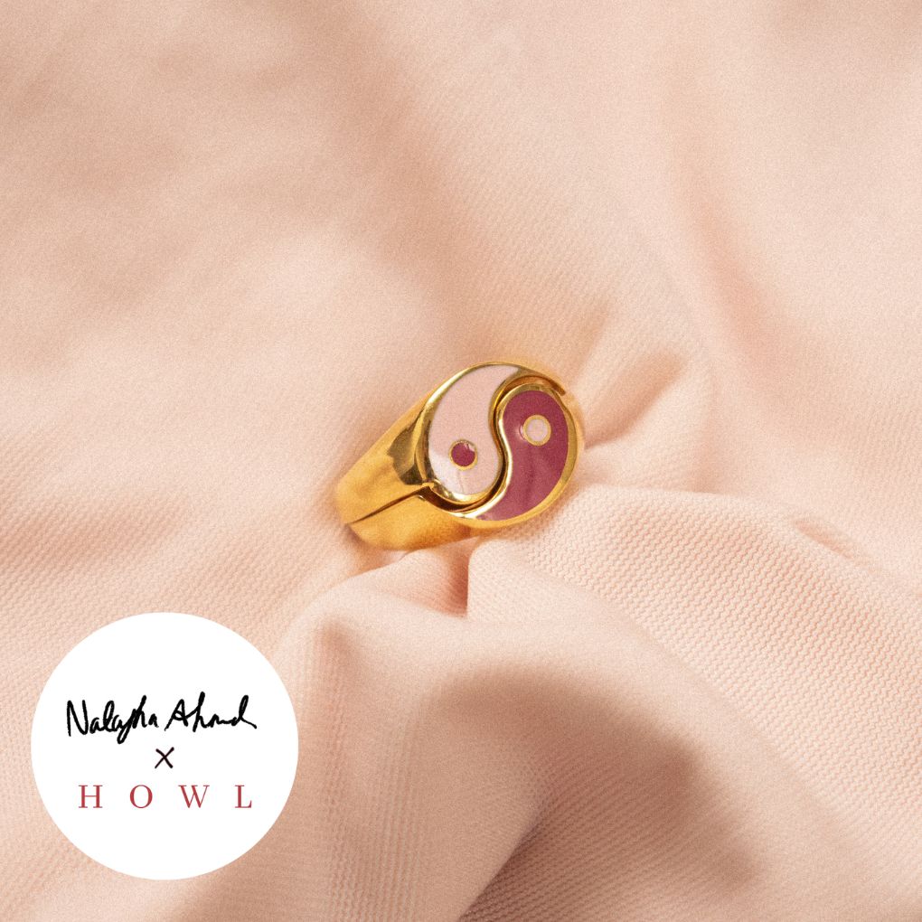 "Balance" Purple Yin Yang Ring