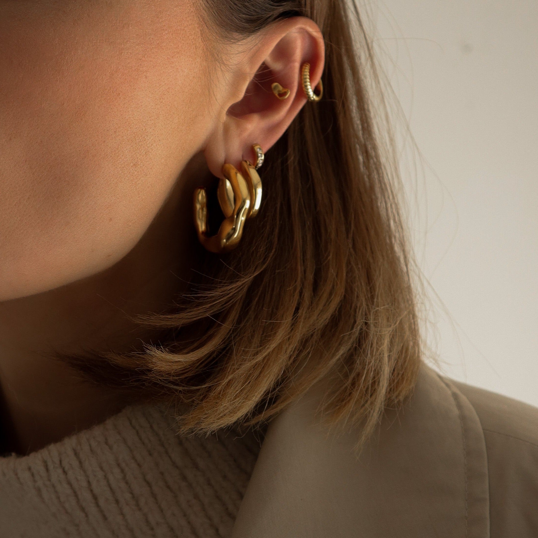 "Phoebe" Large Abstract Hoops